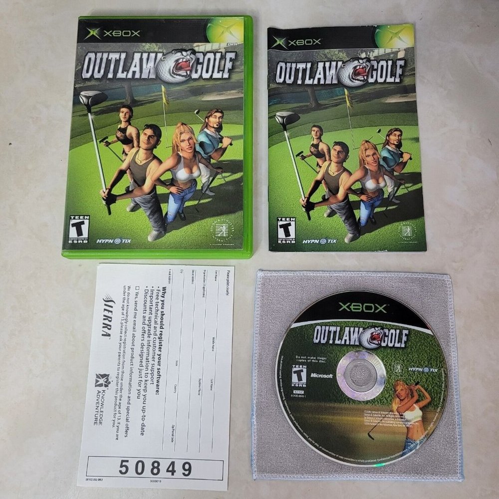 Outlaw Golf 2 Original Microsoft Xbox Video Game Complete Edition